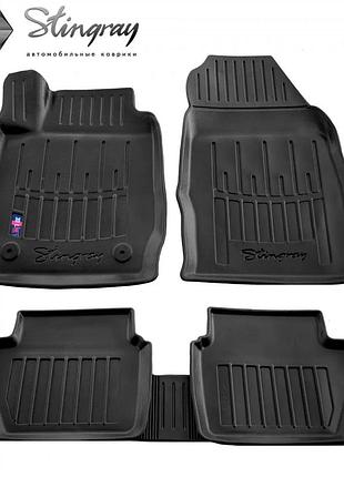 Резиновые 3d коврики в салон на ford fiesta (mk7) 2008-2017 stingray