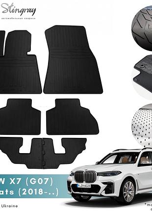 Килимки в салон bmw x7 (g07) 2018- комплект із 6 килимків стингрей