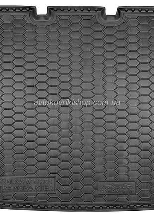 Резиновый коврик багажника volkswagen t5 caravelle 2010- (длинный с печкой) avto-gumm