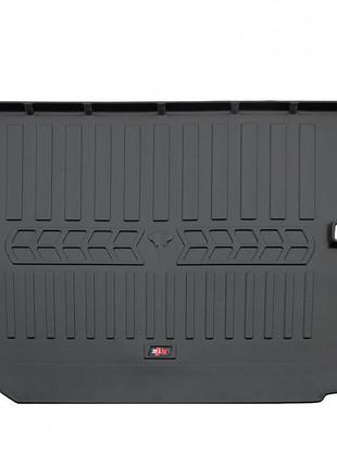 Гумовий 3d килимок у багажник на renault grand scenic 3 2009-2016 (5 з 7 місць) stingray