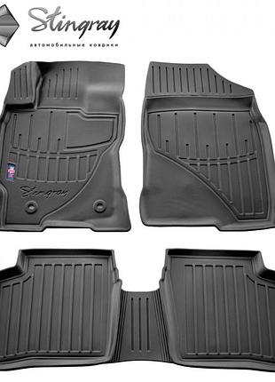Резиновые 3d коврики в салон на toyota prius (nhw20) 2003-2009 stingray