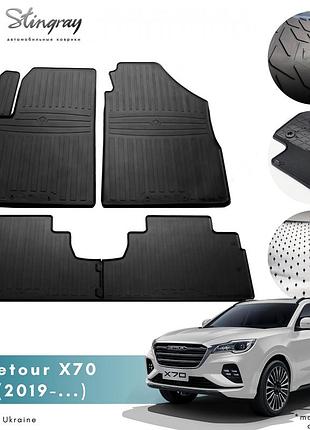 Коврики в салон jetour x70 2019- комплект из 4-х ковриков стингрей