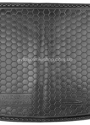 Резиновый коврик багажника volkswagen caddy 2004- (короткая база) avto-gumm