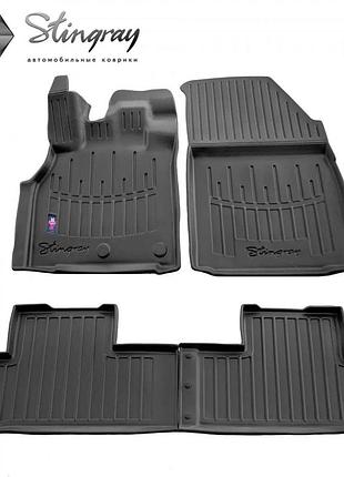 Резиновые 3d коврики в салон на renault grand scenic iii 2009-2016 stingray