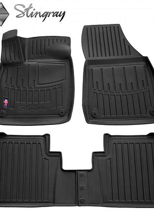Резиновые 3d коврики в салон на volkswagen id.6 2021- (7 мест) stingray