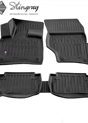 Гумові 3d килимки в салон на audi q7 (4l) 2005-2015 stingray