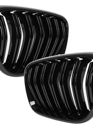 Решетка радиатора ноздри bmw x3 f26 11-14 black glossy double bar