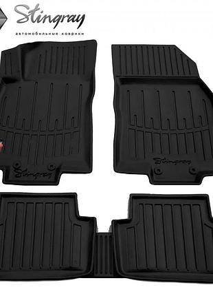 Резиновые 3d коврики в салон на nissan rogue sport (j11) 2013-2021 stingray