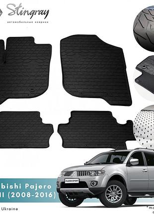 Коврики в салон mitsubishi pajero sport ii 2008-2016 комплект из 4-х ковриков стингрей