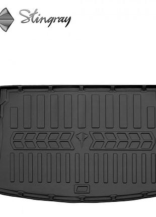 Резиновый 3d коврик в багажник на volkswagen e-golf 2012-2020 (hatchback) stingray