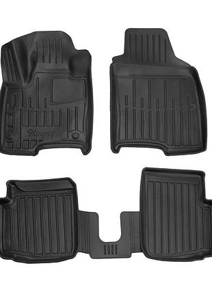 Резиновые 3d коврики в салон на fiat panda ііі (312/319) 2012-2024 stingray