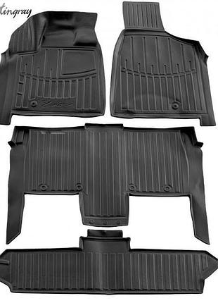 Резиновые 3d коврики в салон на chrysler grand voyager v (rt) 2008-2016 stingray