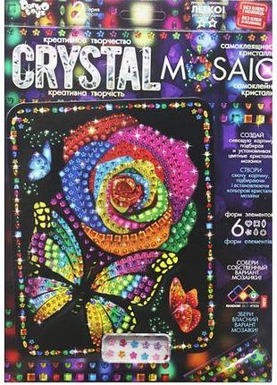 Набор для креативного творчества "crystal mosaic", "роза с бабочкой"