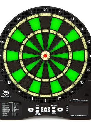 Дартс електронний winmax lighting shocker зелений 39.5 x 2.5 x 45 см