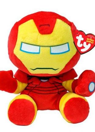 Детская игрушка мягкая "marvel железный человек" 15 см