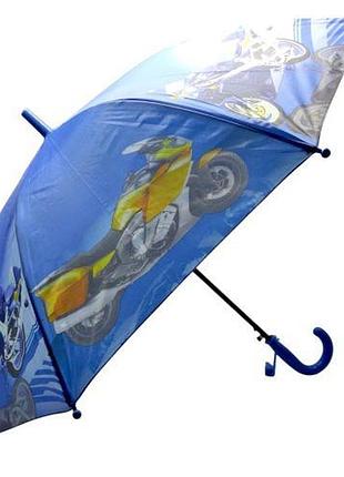 Детский зонтик мотоцикл (синий)