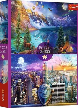 Пазли 2в1, 500 ел "тур америкою"