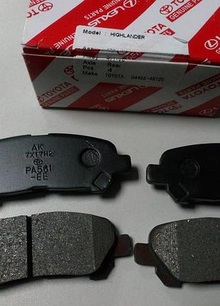 Колодки тормозные задние (оригинал) на toyota highlander 2007-/lexus rx 08-
