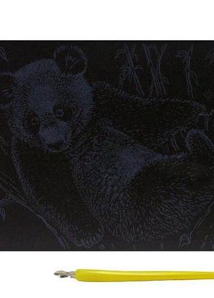 Гравюра "silver metallic: панда" (а5) эконом