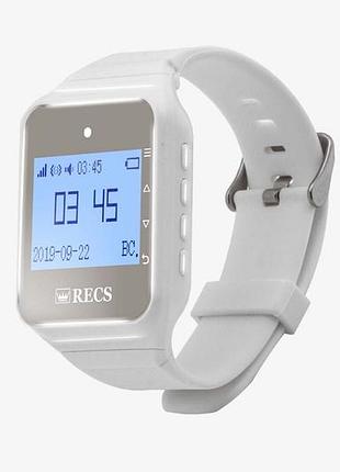 Пейджер часы для официанта или персонала r-02 black watch pager recs usa белый
