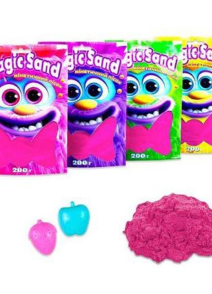 Кинетический песок "magic sand", 200 г (розовый)