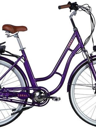 Велосипед с электроприводом 28" al dorozhnik ecoral dd fr рама-19" 48b 13а*г 500вт фиолетово-синий 2026