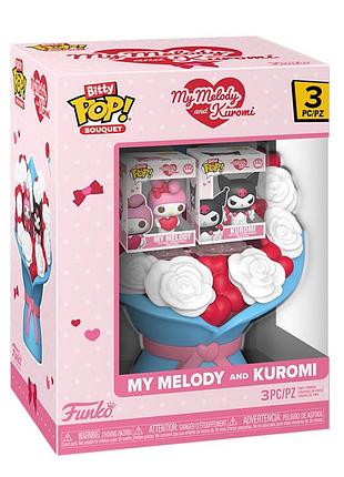 Набір ігрових фігурок bitty pop! bouquet серії sanrio - май мелоді та куромі