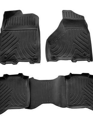 Резиновые 3d коврики в салон на dodge ram 1500 2009-2018 (crew cab) stingray