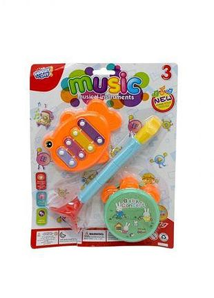 Музыкальные инструменты. дудка, ксилофон, бубен, планшет 29*22*5см (микс видов)