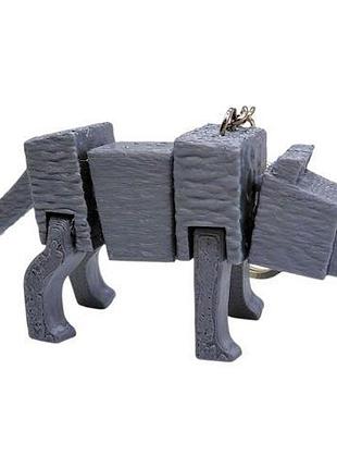 Брелок 3d печать "minecraft: волк"