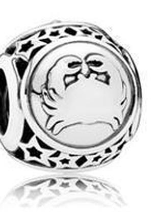 Серебряное кольцо pandora "рак"