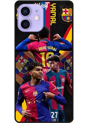 Чехол силиконовый бампер для iphone 12 с рисунком ламин ямаль lamine yamal barcelona