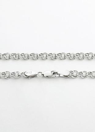 Серебряная цепочка, плетение гарибальди, размер 55 см x 0,45 см, вес: 11.1 г