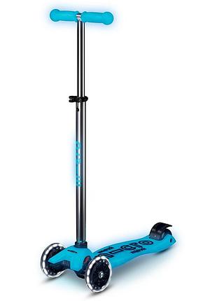 Самокат micro серії maxi deluxe glow led – синій кришталь
