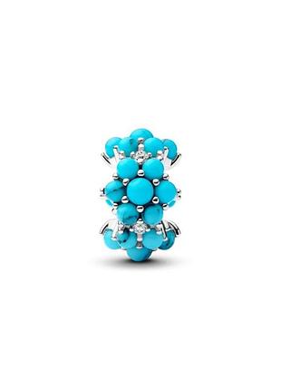Серебряная бусина pandora "океан" бирюзовая