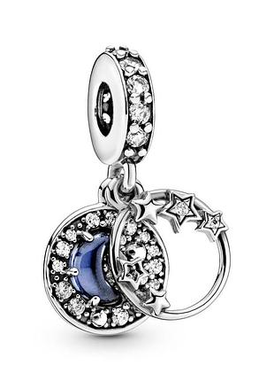 Серебряное ожерелье pandora "луна и звезды"