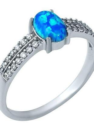 Серебряное кольцо komilfo с опалом 0.652ct, вес изделия 1,96 гр (1936863) 18 размер 1.82, 17.5