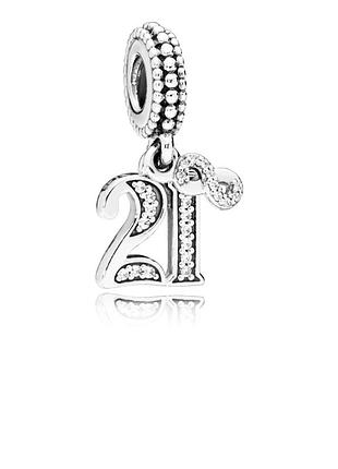 Серебряное ожерелье pandora "21 год"