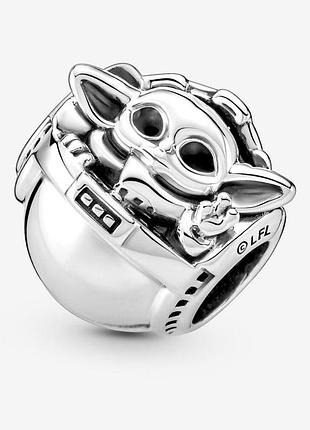 Срібна намистина pandora star wars grogu™ & crib