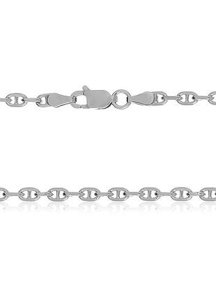 Серебряная цепочка, якорь гуччи (822), размер 55 см x 0,35 см, вес: 14.1 г