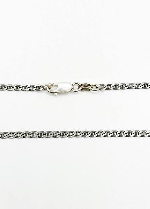 Серебряная цепочка, гуччи марина (барли) удлиненная (257), размер 45 см x 0,2 см, вес: 4.2 г