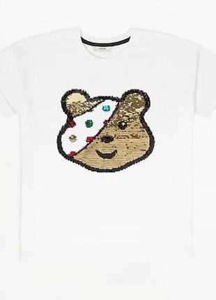 Футболка для дівчинки з пайєтками-перевертаються george, 8-9 років