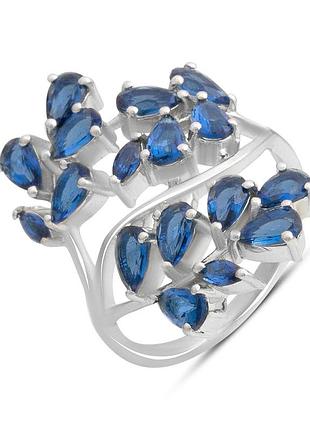 Серебряное кольцо komilfo с сапфиром nano 2.325ct, вес изделия 5,75 гр (2195214) 18 размер