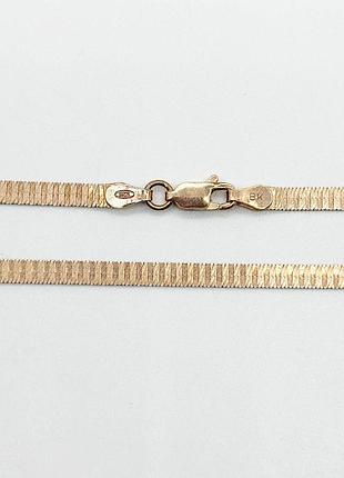 Серебряная цепочка, плетение плоская лента, размер 45 см x 0,3 см, вес: 6.8 г