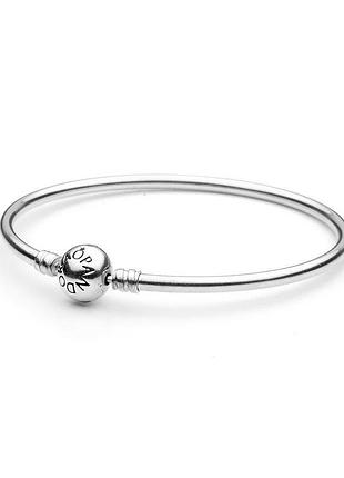 Серебряный браслет с шариковидной застежкой pandora