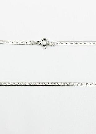Серебряная цепочка, плоская лента (825р), размер 50 см x 0,25 см, вес: 5.3 г