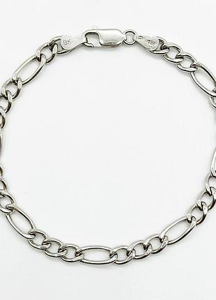 Серебряный браслет, фигаро (картье) 3+1 (809р)