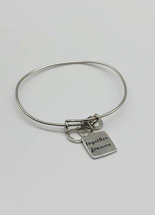 Серебряный браслет родированный, размер без розміру x 0,15 см, вес: 8.2 г
