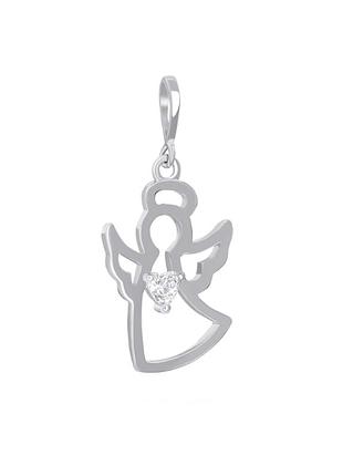 Серебряная подвеска со вставкой swarovski zirconia