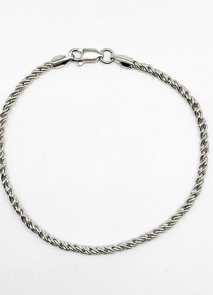 Серебряный браслет, плетение тайвань, размер 18 см x 0,25 см, вес: 5.0 г